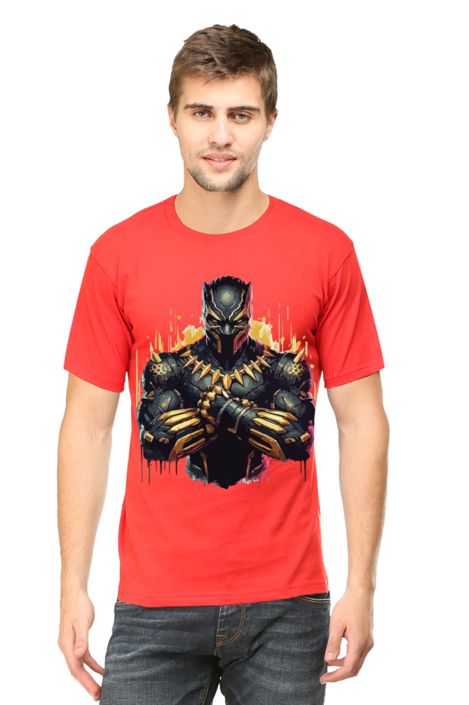 Black Panther Printed Half Sleeve T-shirt