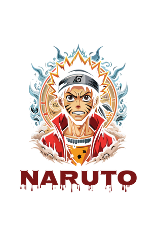 Naruto Printed Half Sleeve T-shirt