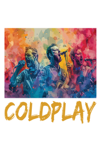 Coldplay Band Printed Half Sleeve T-shirt