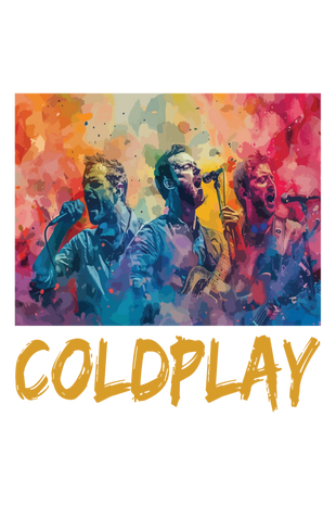 Coldplay Band Printed Half Sleeve T-shirt