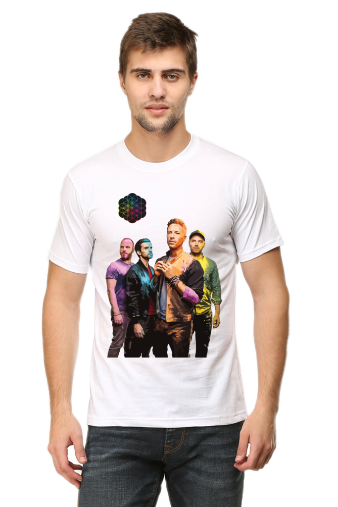 Coldplay Band Printed Half Sleeve T-shirt