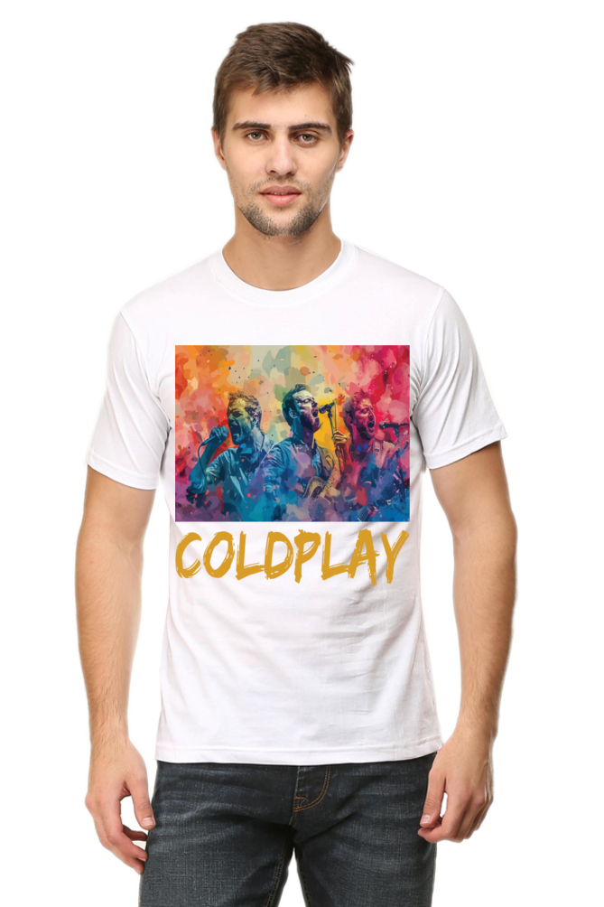 Coldplay Band Printed Half Sleeve T-shirt