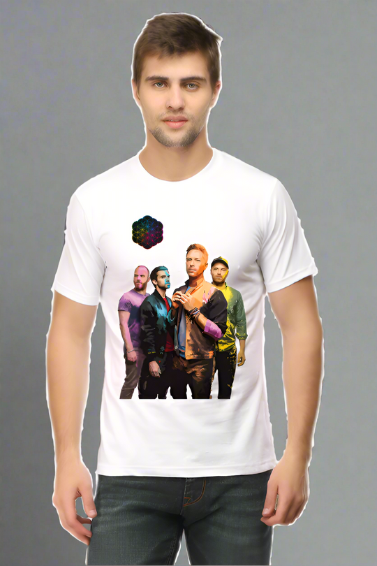 Coldplay Band Printed Half Sleeve T-shirt