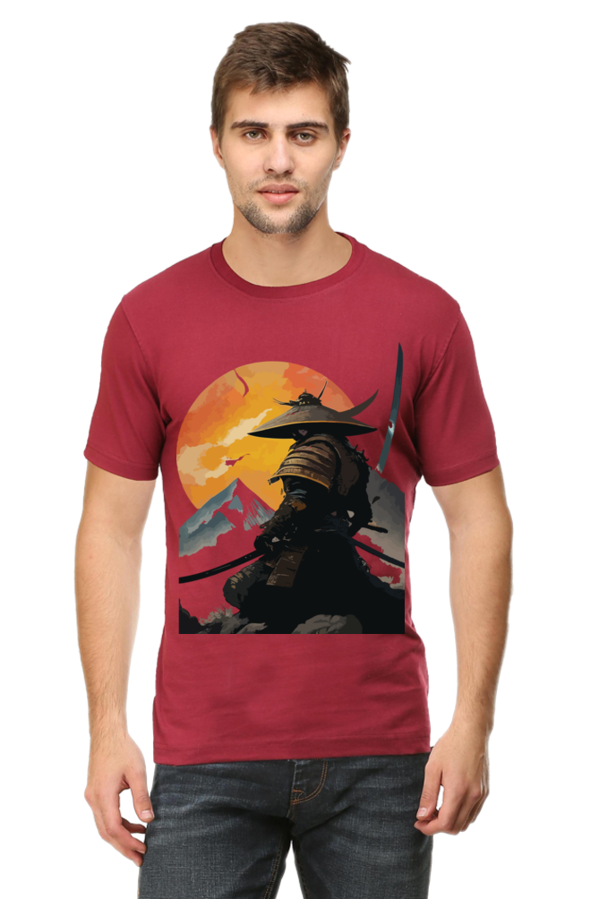 Samurai Printed Half Sleeve T-shirt