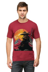 Samurai Printed Half Sleeve T-shirt