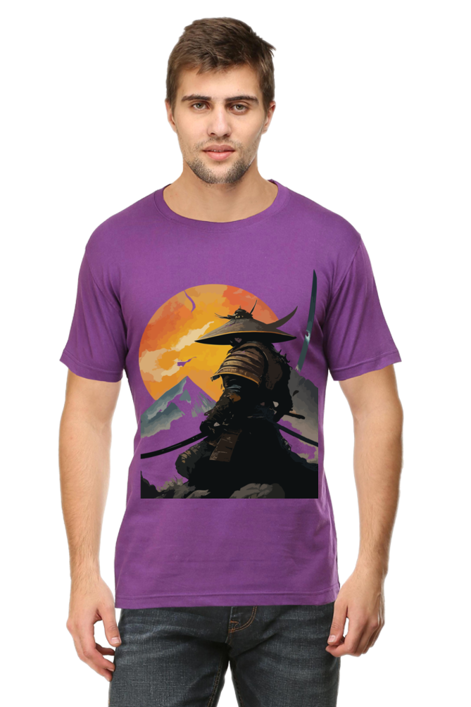 Samurai Printed Half Sleeve T-shirt