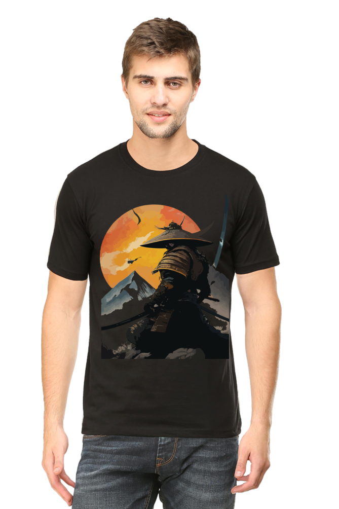 Samurai Printed Half Sleeve T-shirt