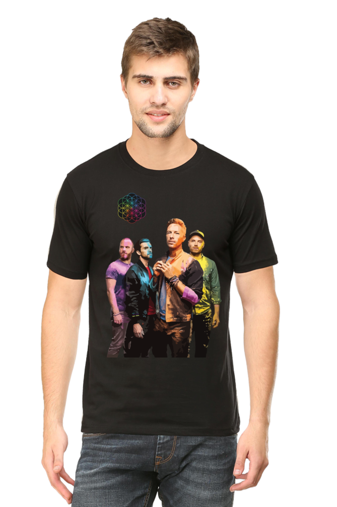 Coldplay Band Printed Half Sleeve T-shirt