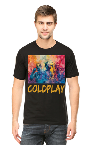 Coldplay Band Printed Half Sleeve T-shirt