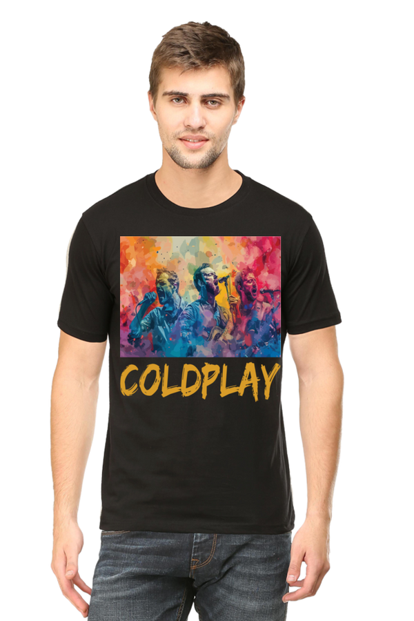 Coldplay Band Printed Half Sleeve T-shirt