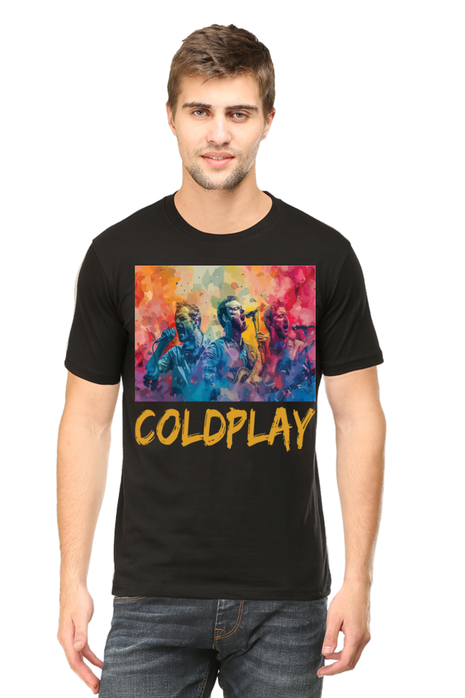 Coldplay Band Printed Half Sleeve T-shirt