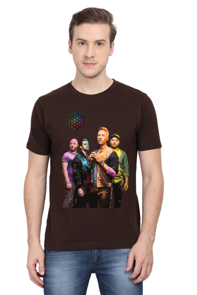 Coldplay Band Printed Half Sleeve T-shirt