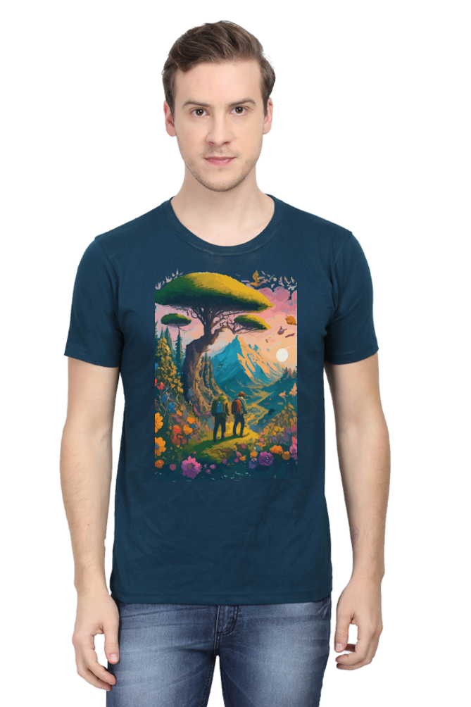 Mountain Printed Half Sleeve T-shirt