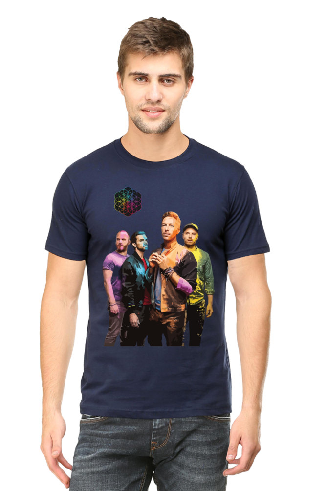 Coldplay Band Printed Half Sleeve T-shirt