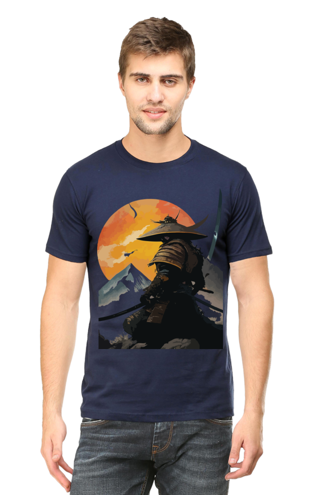 Samurai Printed Half Sleeve T-shirt