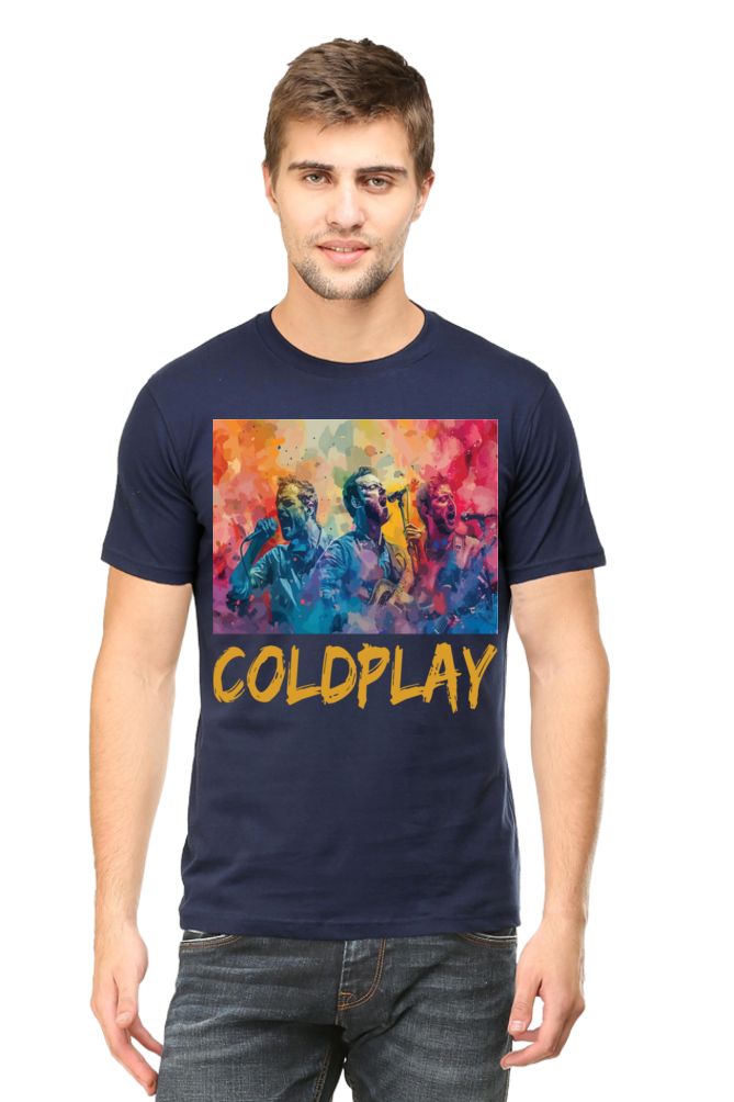 Coldplay Band Printed Half Sleeve T-shirt