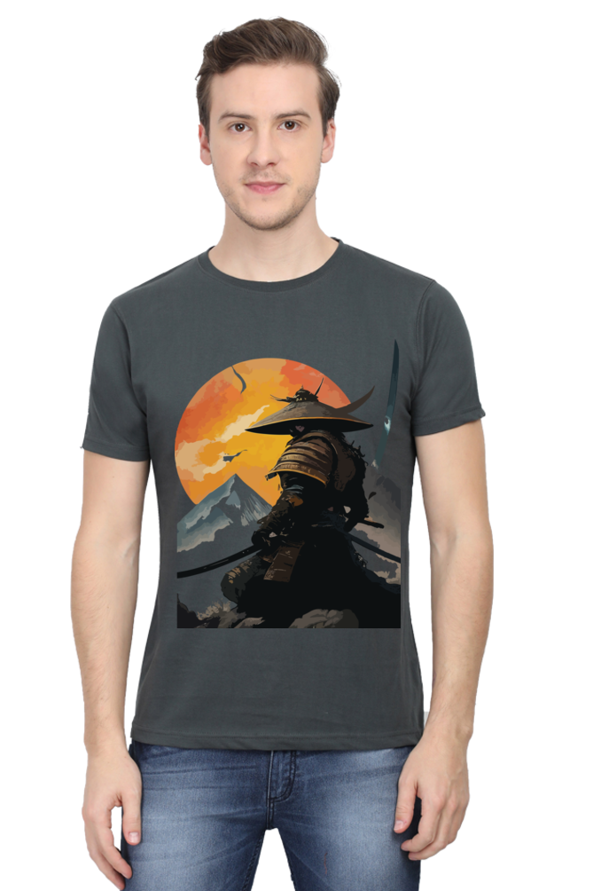 Samurai Printed Half Sleeve T-shirt