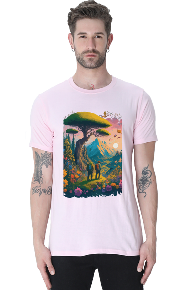 Mountain Printed Half Sleeve T-shirt