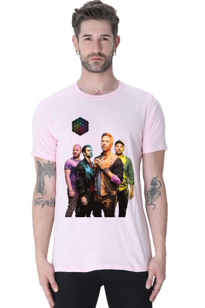 Coldplay Band Printed Half Sleeve T-shirt