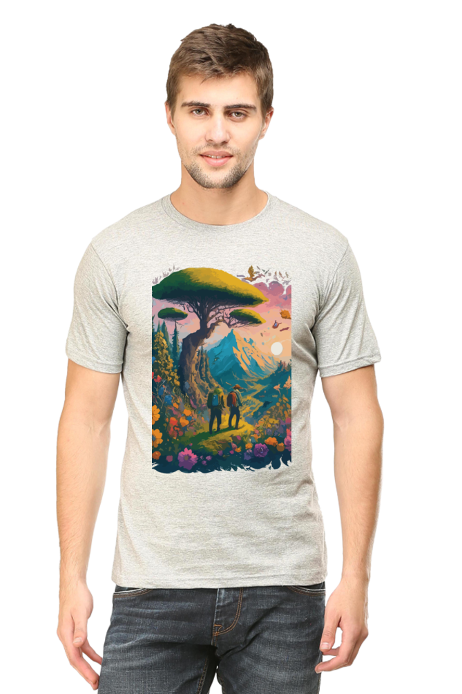 Mountain Printed Half Sleeve T-shirt