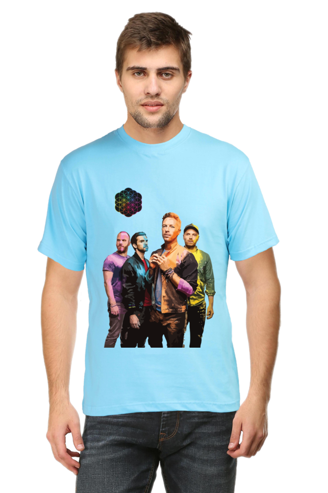 Coldplay Band Printed Half Sleeve T-shirt