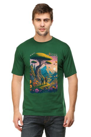 Mountain Printed Half Sleeve T-shirt