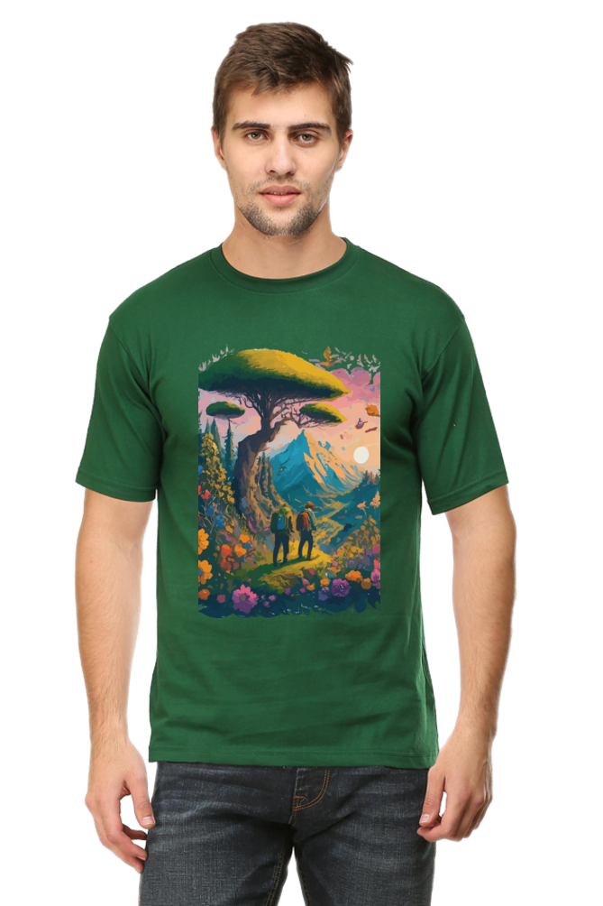 Mountain Printed Half Sleeve T-shirt